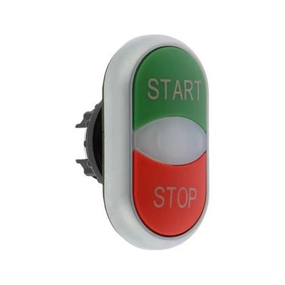 Eaton M22-ddl-gr-gb1/gb0 Dual Light Pulse Button Green/Red