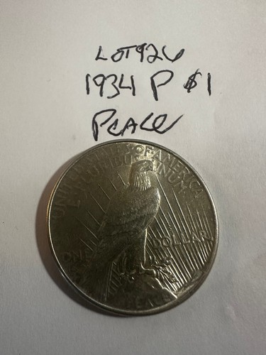 1934 Peace Silver Dollar GEM BU *UNCIRCULATED* Lot # 926 - Picture 4 of 4
