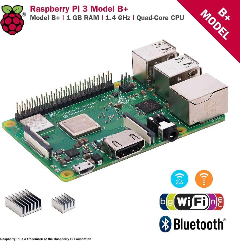 Raspberry Pi 3 B+ Complete Set: 1 GB RAM, Case, Power Supply & Quick-Start Guide - Image 4 of 4