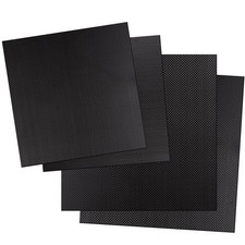 Kalolary Carbon Fiber Board Plate 240 X 240 X 0.5 240 X 240 X mm, Black