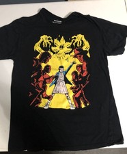 Stranger Things Eleven Graphic Black T Shirt Unisex L Demogorgon