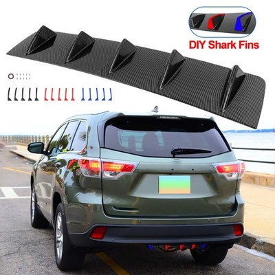 For Toyota Highlander Rear Bumper Diffuser Lip Spoiler Splitter Gloss Carbon