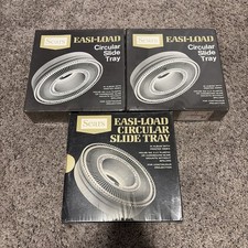 3 Sears Easi-Load Slide Trays Circular 100 2x2 slide mounts Each New Old Stock