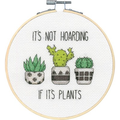 Dimensions It's Not Hoarding Counted Cross Stitch Hoop Kit