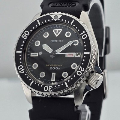 Seiko Professional Diver 200m Quartz Watch Mens 7C43-6010 wrist 20cm