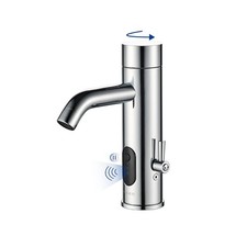 Manual and Automatic Faucet, Touchless Bathroom Faucet with One Temperature C...