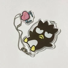Sanrio Bad BadtzMaru Acrylic Keychain Crane Game Series, Used, Rare