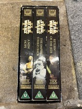 Star Wars Original Trilogy VHS Box Set (1995 THX Faces Edition) UK PAL – Tested
