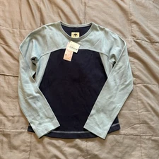 Fat Face Base Layer Top Ladies 12 Blue Navy Skiing Hiking 1998 Vintage