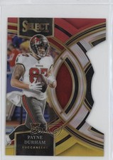 2023 Panini Select Premier Level Red & Yellow Prizm Die-Cut Payne Durham 1co7