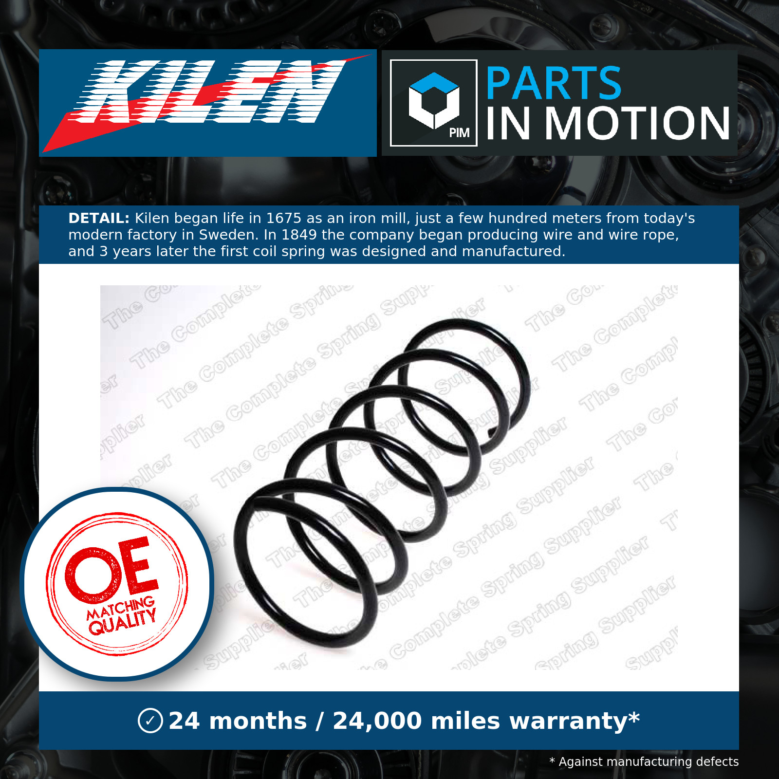 Coil Spring fits PEUGEOT PARTNER 2.0D Front 02 to 08 Suspension Kilen 5002RZ New - Image 7