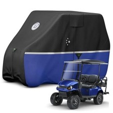 2 2/4 Passenger Golf Cart Cover Fits Fit for 2 2 / 4 Passenger Cart Black/Blue