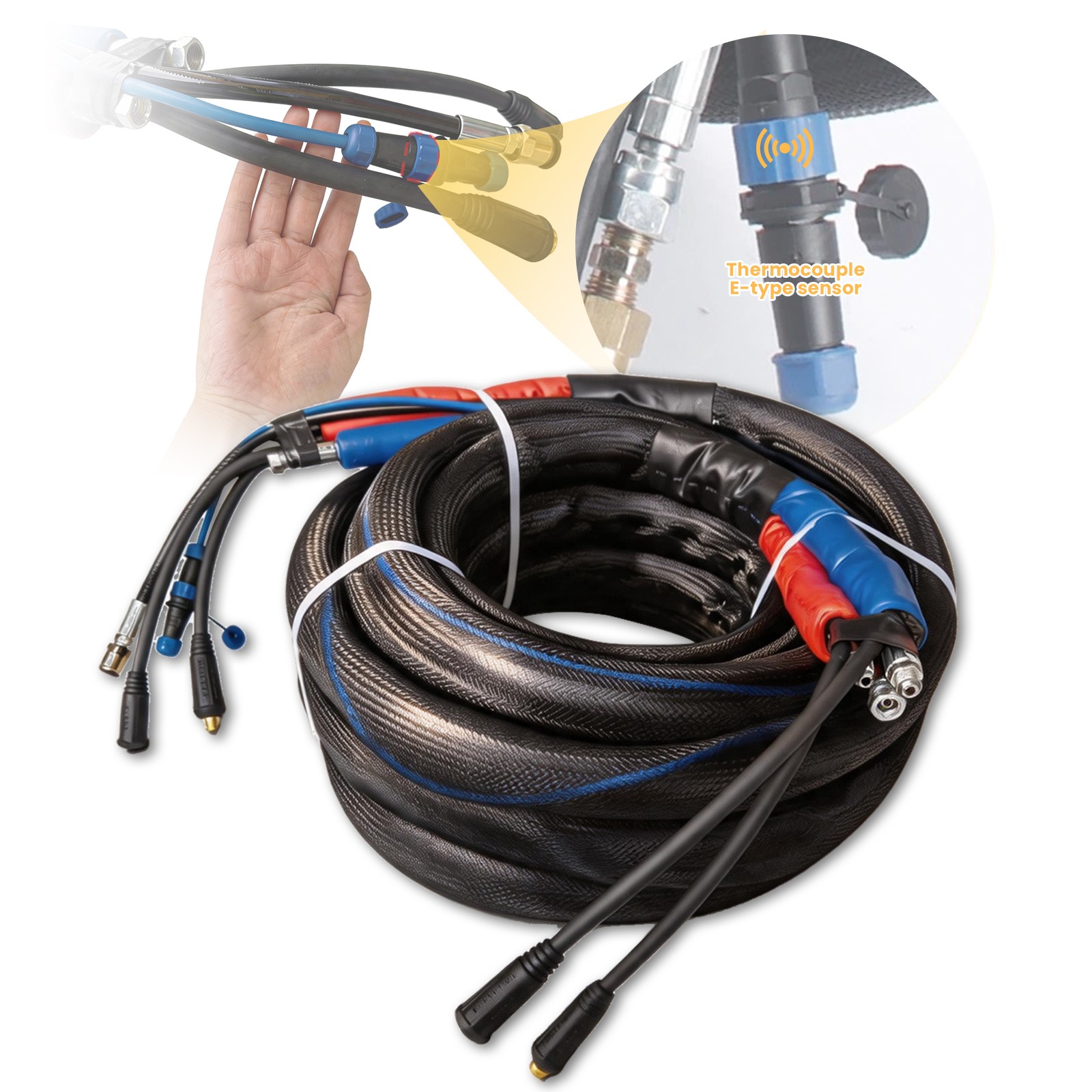 Polyurethane PU Foam Heating Hose Heater Pipe 15 Meters for Spray Foam Machine