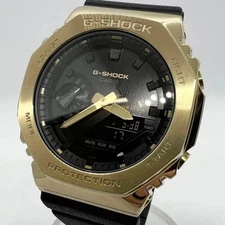 Casio G-Shock GM-2100G-1A9JF Digital Watch Black New No Customs Fees US