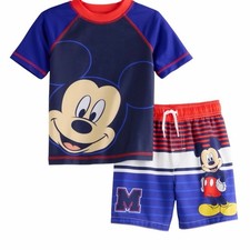 Disney Mickey Mouse Blue and Red Swim Set