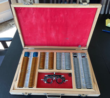 Optometrist Eye Vision Test Lens Kit Frame Case 225 Piece