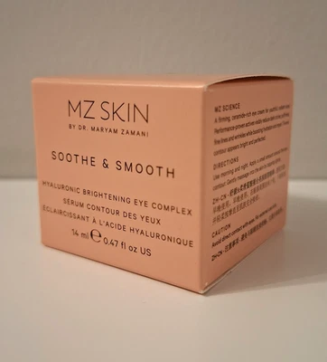 MZ SKIN SOOTHE & SMOOTH HYALURONIC BRIGHTENING EYE COMPLEX 14ml **RRP £110**