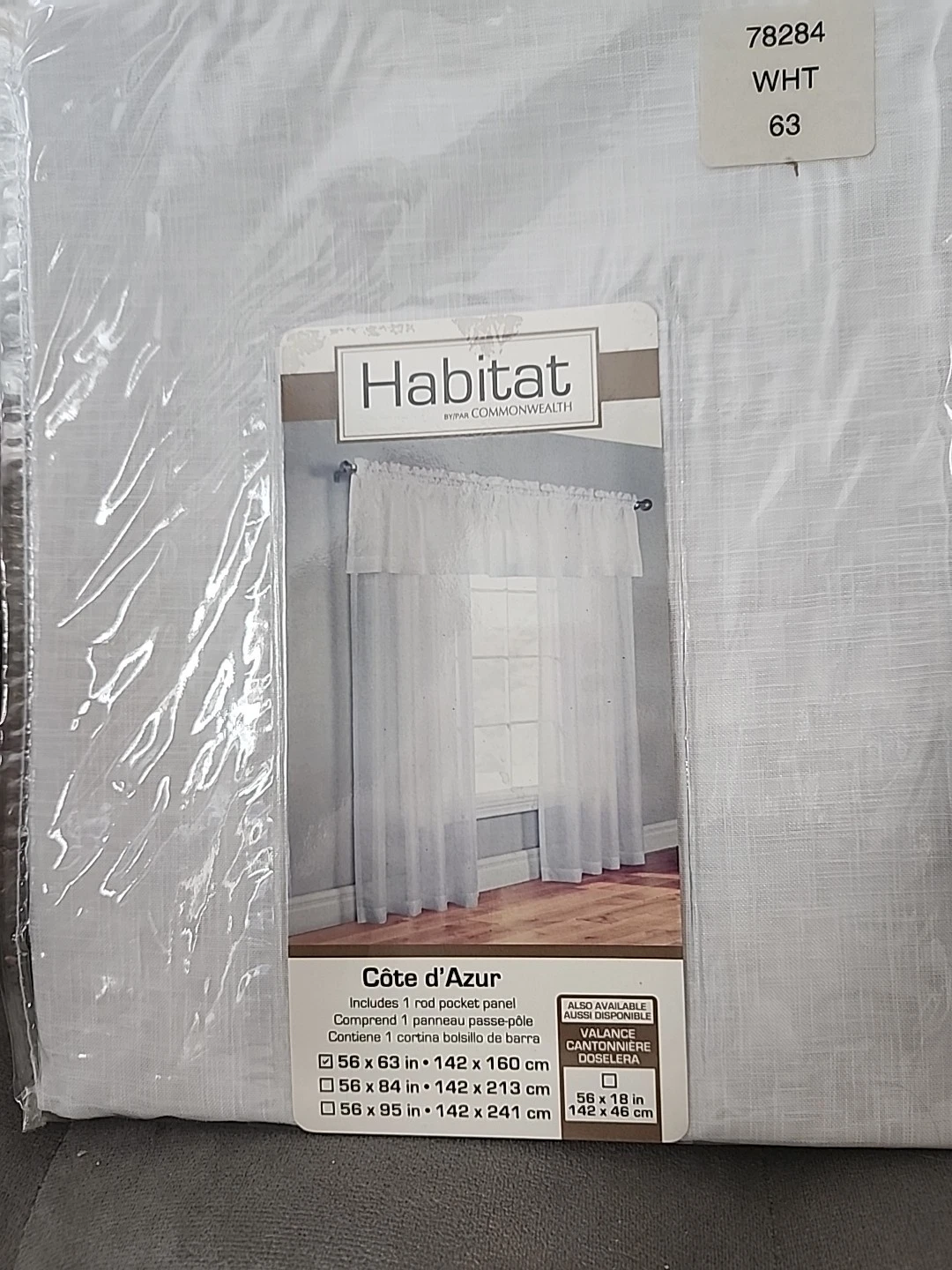 Habitats Cote D'azur Curtain Panel Rod Pocket 56×63. White Linen Look Polyester
Opens in a new windo