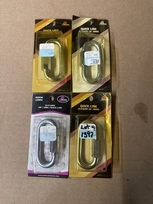 LOT OF 4 Prime Products 3/8'' (9mm) Quick Link - Galvanized Steel - #18-0130PK