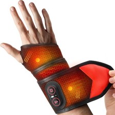 Cordless Wrist Hand Heating Pad Massage for Pain Relief, Rechargeable Heated ...