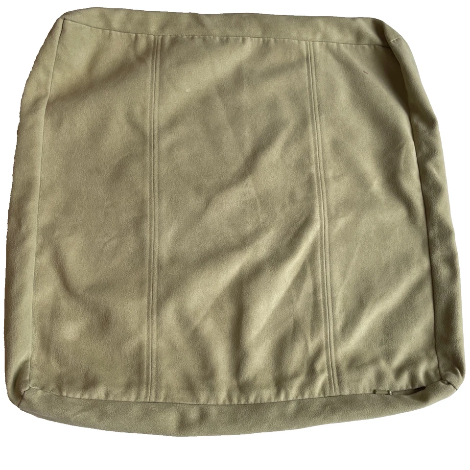 Pottery Barn Faux Suede Throw Pillow Cover Celery Green 16X16 Solid Soft Retired - Image 2 of 4