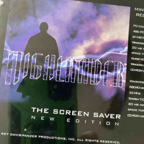 Vtg 1997 HIGHLANDER Series Pc screen-saver TV show Duncan MacLeod sci-fi - Picture 3 of 7