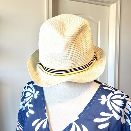 100% Paper Bowler Panama Hat With Ribbon Accent - Picture 2 of 11