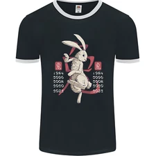 Chinese Zodiac Shengxiao Year of the Rabbit Mens Ringer T-Shirt FotL