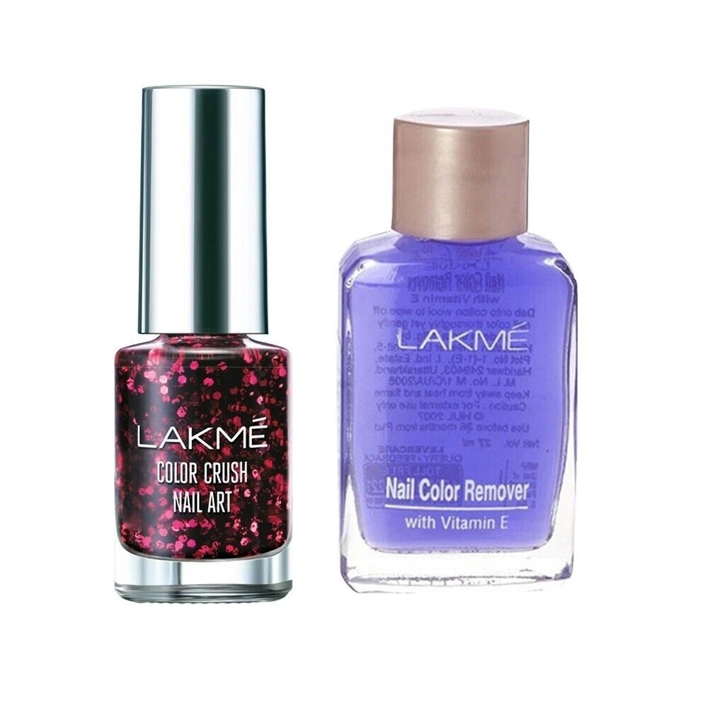 Lakme Insta Eye Liner Black 9ml And Lakme Nail Color Remover 27ml - the  best price and delivery | Globally