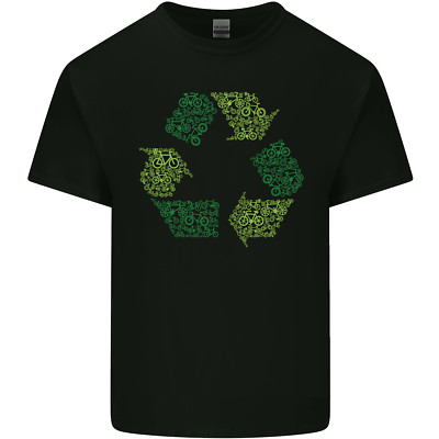 Recycling Bike Fun Radfahrer lustiges leichtes Herren T-Shirt aus Baumwolle