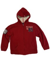 Tommy Hilfiger Hoodie Sweater Red Youth Size XL 20 EUC