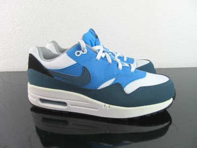 Nike Air Max 1 Sneakers  White Night Factor Vivid Blue 609370 114 US_3Y  EUR_35