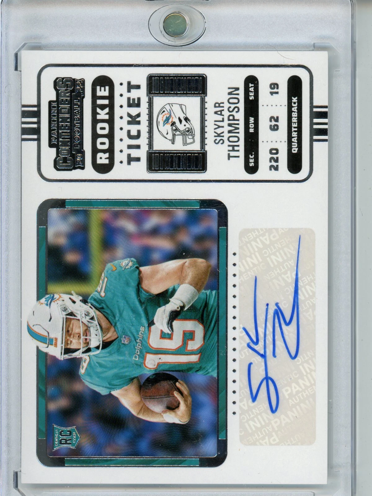 2022 Panini Contenders - Rookie Ticket #257 Skylar Thompson Variation Auto