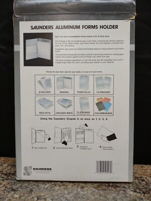 Saunders Snapak SN-8512 Aluminum Forms Holder w/ ClipBoard 8 1/2
