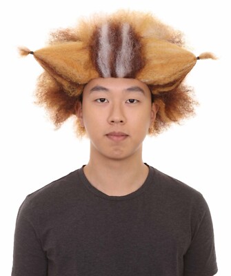 HPO Unisex Musical Brown & White Wig Collections | Super Size Jumbo Wig