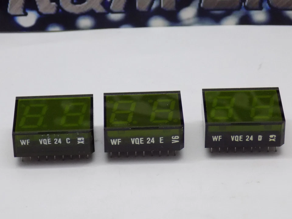 1x Ánodo común RFT VQE-24 2 dígitos 7 segmentos pantalla verde 20mA 2V Foto 2 de 4