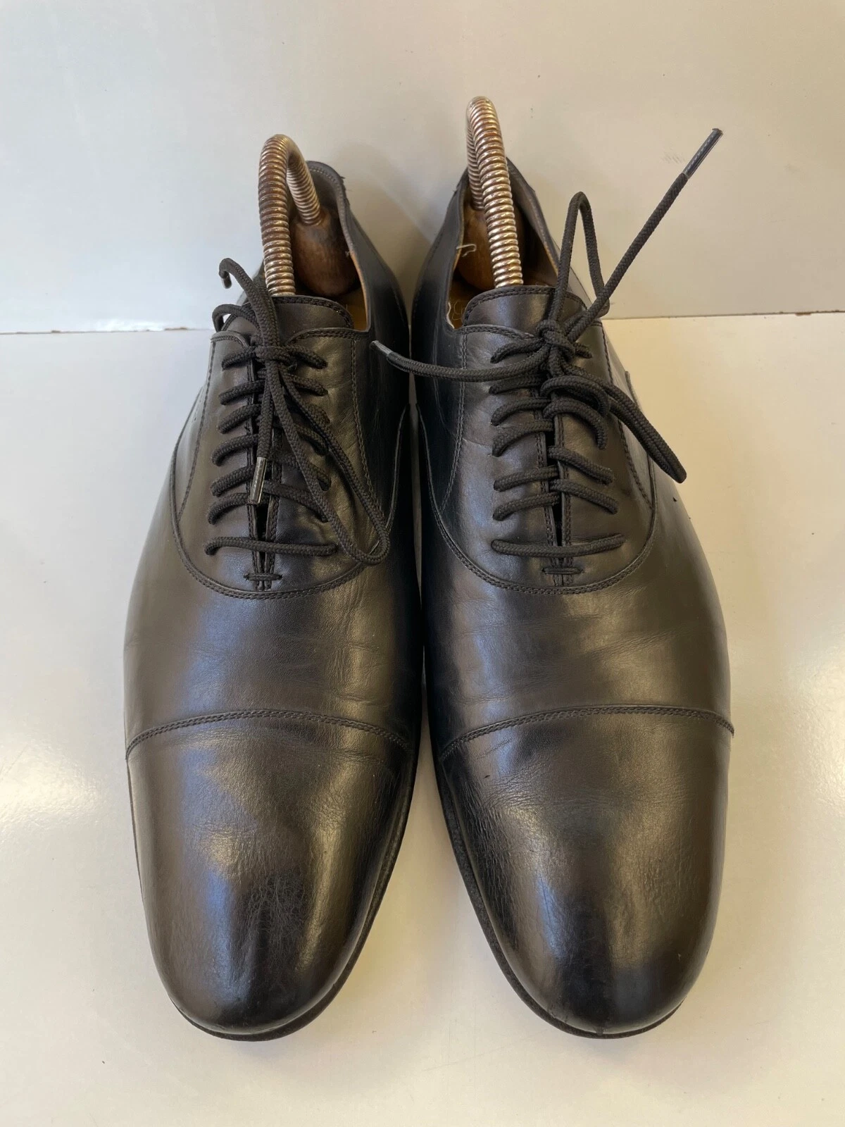 Chaussures habillées homme Gucci Captoe cuir noir à lacets 255353 pointure 7,5 USA / UK 7