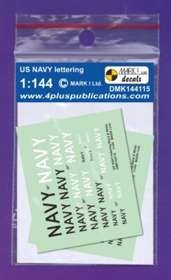 1/144 Decals:  US NAVY Various Sizes : #DMK144115 :  MARK1