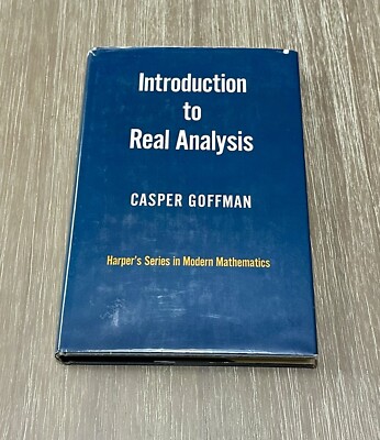 INTRODUCTION TO REAL ANALYSIS By Casper Goffman 1966 HC/DJ/Vintage