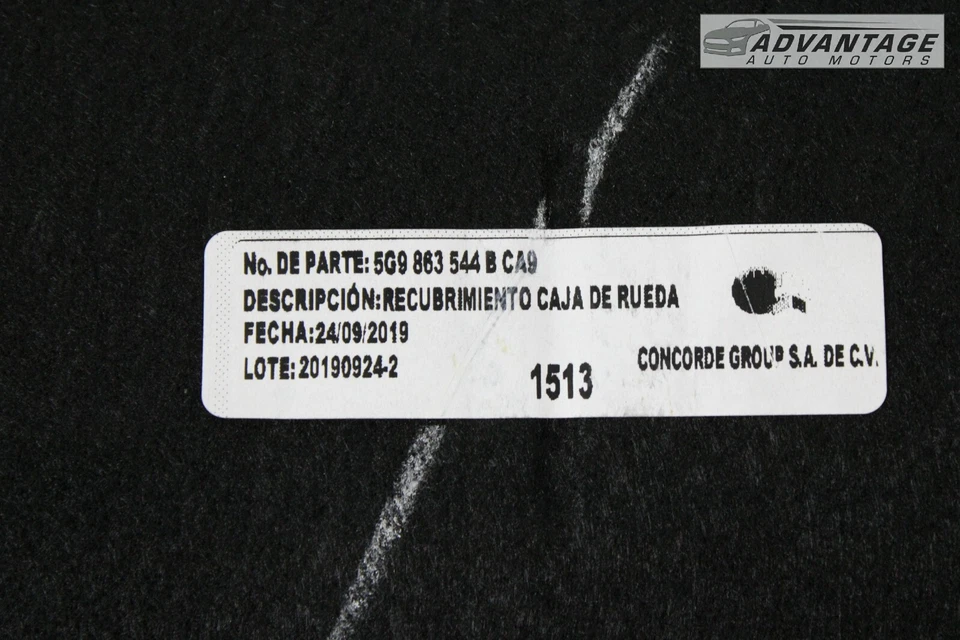 17-19 VOLKSWAGEN GOLF ALLTRACK PISO BAGAGEM DE CARGA TAMPA DE SUPORTE DE RODA SOBRESSALENTE FABRICANTE DE EQUIPAMENTO ORIGINAL - Imagem 4 de 4