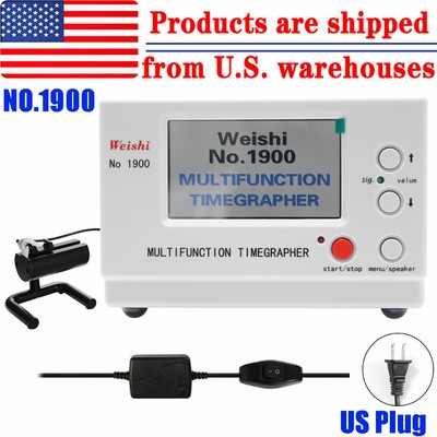 No.1900 Weishi Timegrapher Mechanical Watch Timing Machine Multifunction US Plug