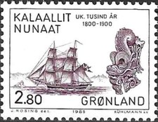 Timbre Bateaux Voiliers Groenland 145 ** (74688FD)