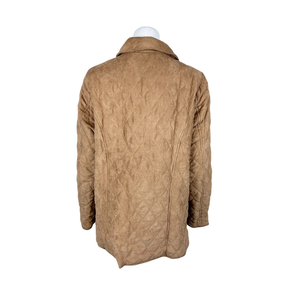 Chaqueta de Granero Isaac Mizrahi Imitación Gamuza Acolchada con Forro Caramelo Sólido Talla Grande Foto 2 de 2