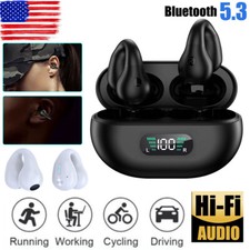Bluetooth 5.3 Wireless Sport Earbuds Ear Clip Bone Conduction Headphones Headset