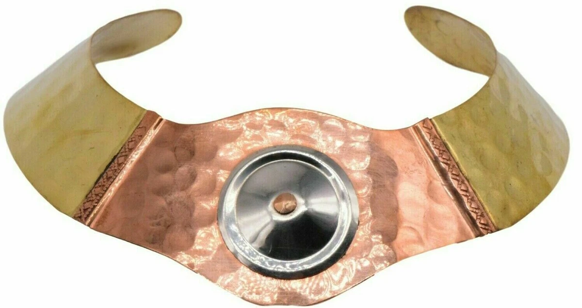 Brass Copper Collar Choker Hammered Necklace Neck Cuff Two Toned