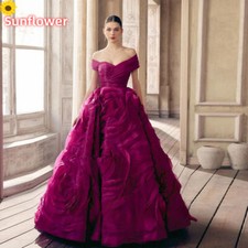 Elegant Pleated Prom Dresses Off the Shoulder Sleeveless Evening Ball Gowns