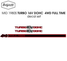 Ford Laser Tx3 Turbo 16v Dohc Decal Set