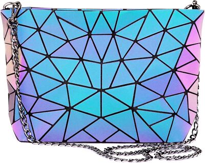 LOVEVOOK Geometric Luminous Purses and Handbags for Women Crossbody Bags 