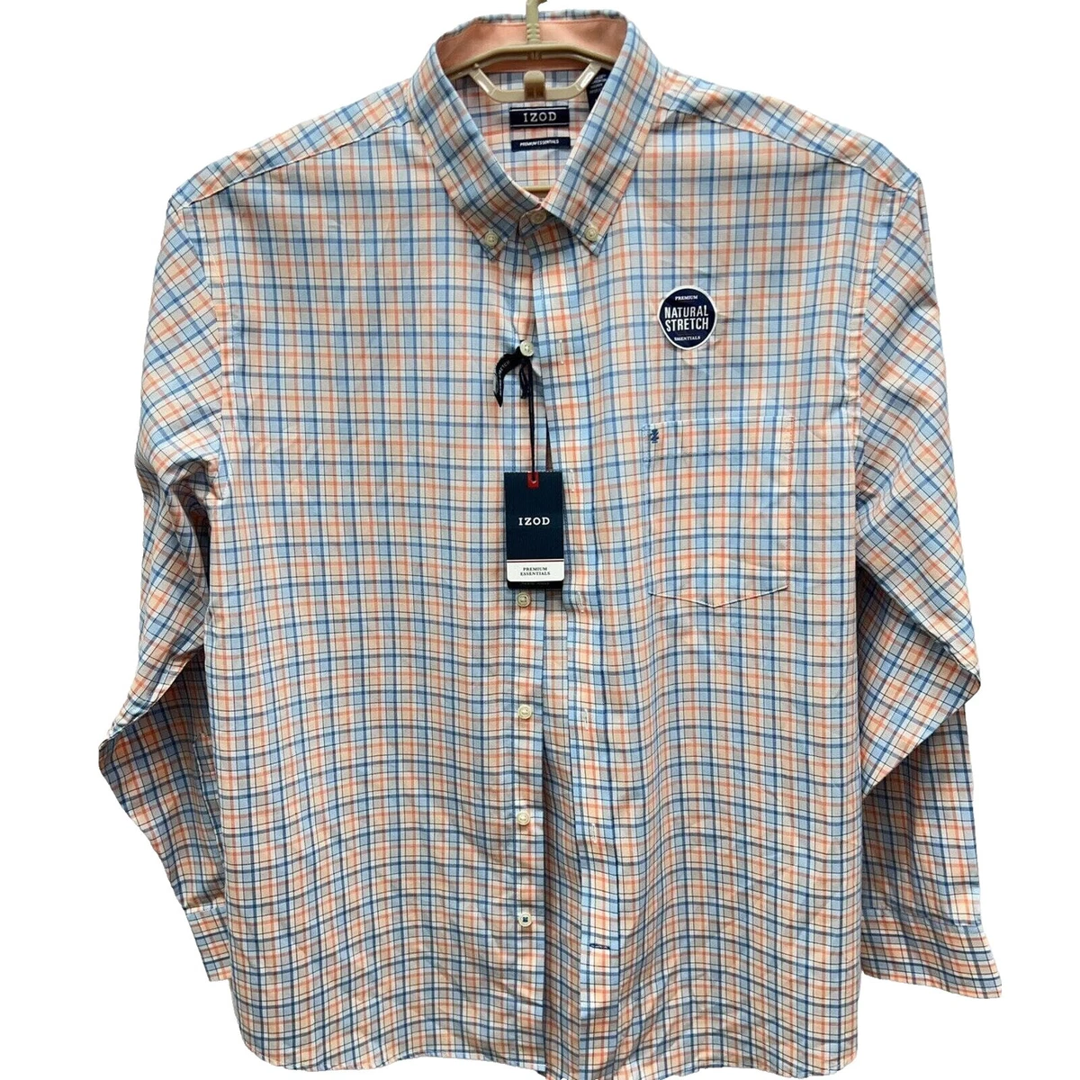 Camiseta Gráfica De Manga Larga IZOD Para Hombre - Tejido Suave Lavado Agua Salada, Tallas Grandes Y Altas