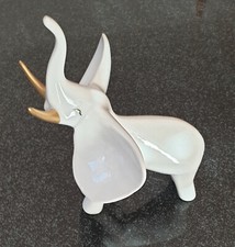 Porzellan Figur Elefant von Hollohaza Ungarn